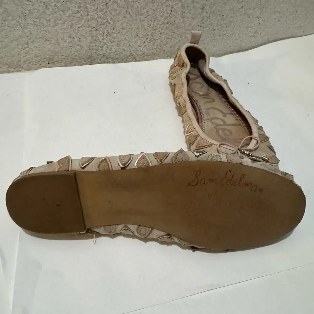 Sam Edelman pale pink Suede kisses ballet flats size 7.5